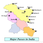 Mountain passes: Important passes in India